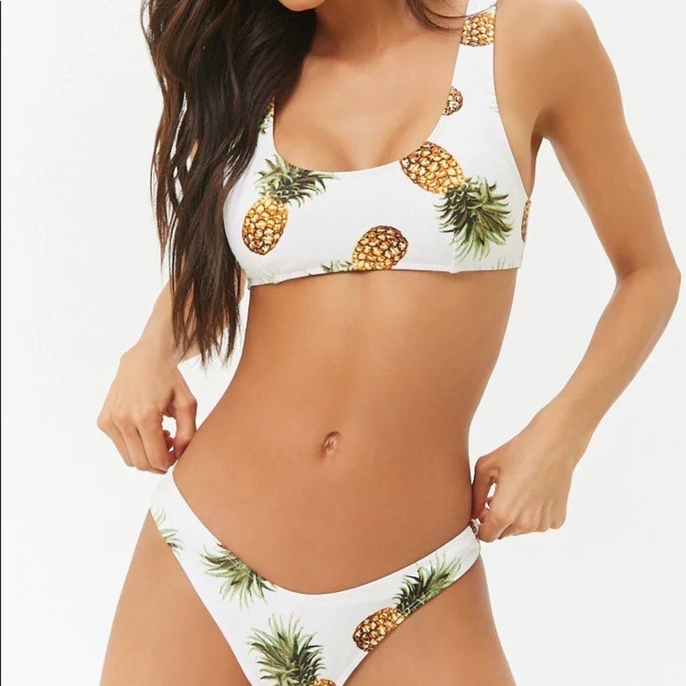 F21 pineapple bikini NWT